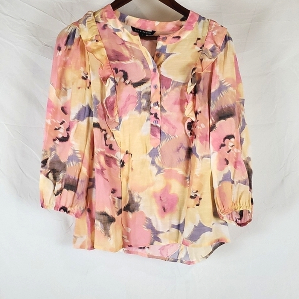 Zac & Rachel Floral Ruffle Top